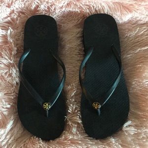 Authentic Tory Burch wedge Flip Flops